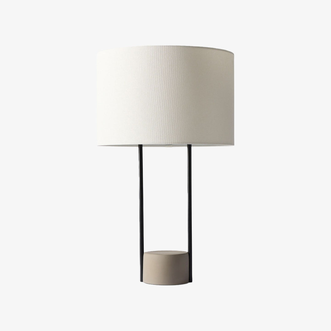 Luma minimalistische industriële tafellamp en vloerlamp – metalen frame met zachte stoffen kap voor thuis en kantoor