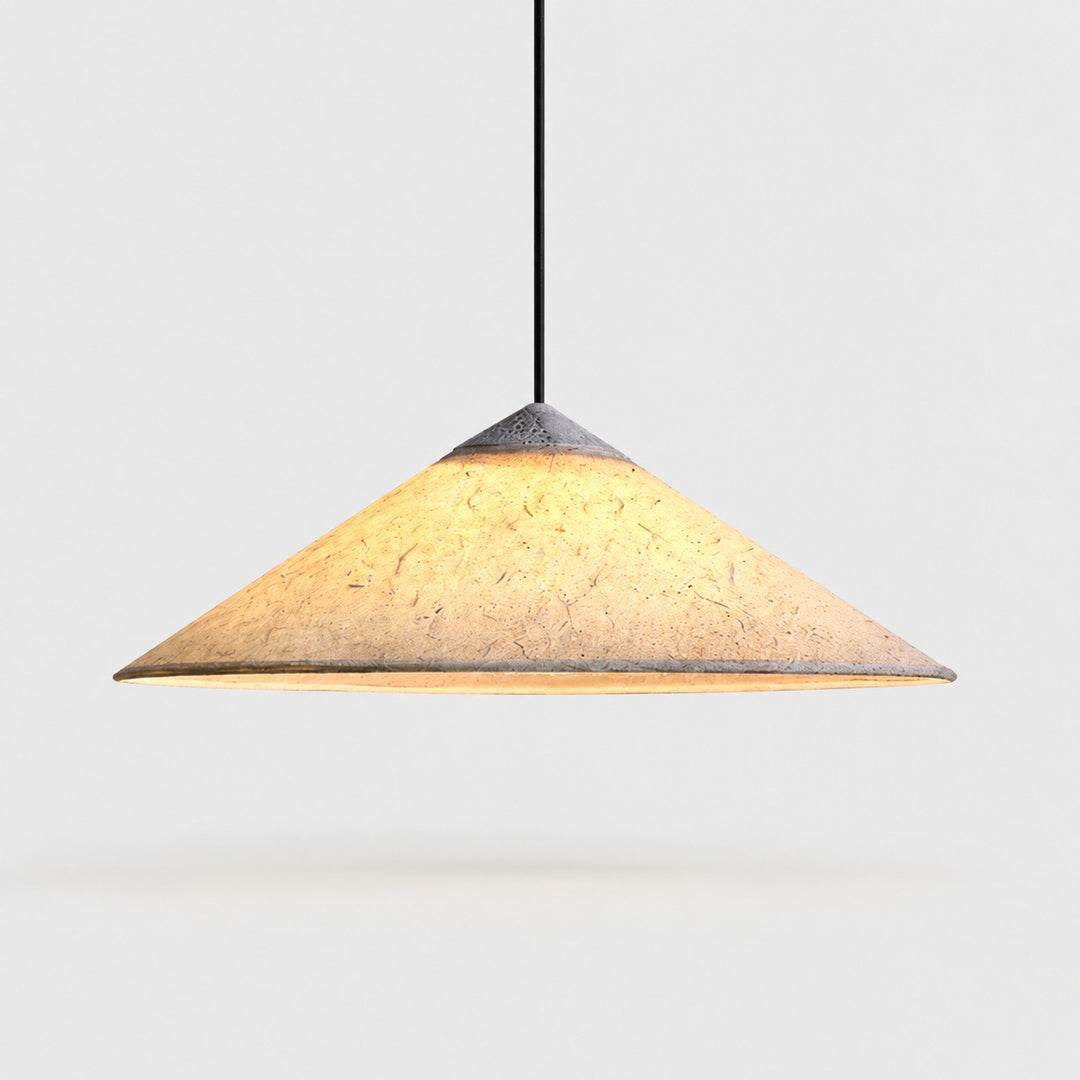 Lampa wisząca do jadalni z papieru washi w stylu Wabi-Sabi