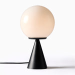 Load image into Gallery viewer, Ulvara Modern Table Lamp - Glass Globe and Tapered Base for Bedroom Glow

