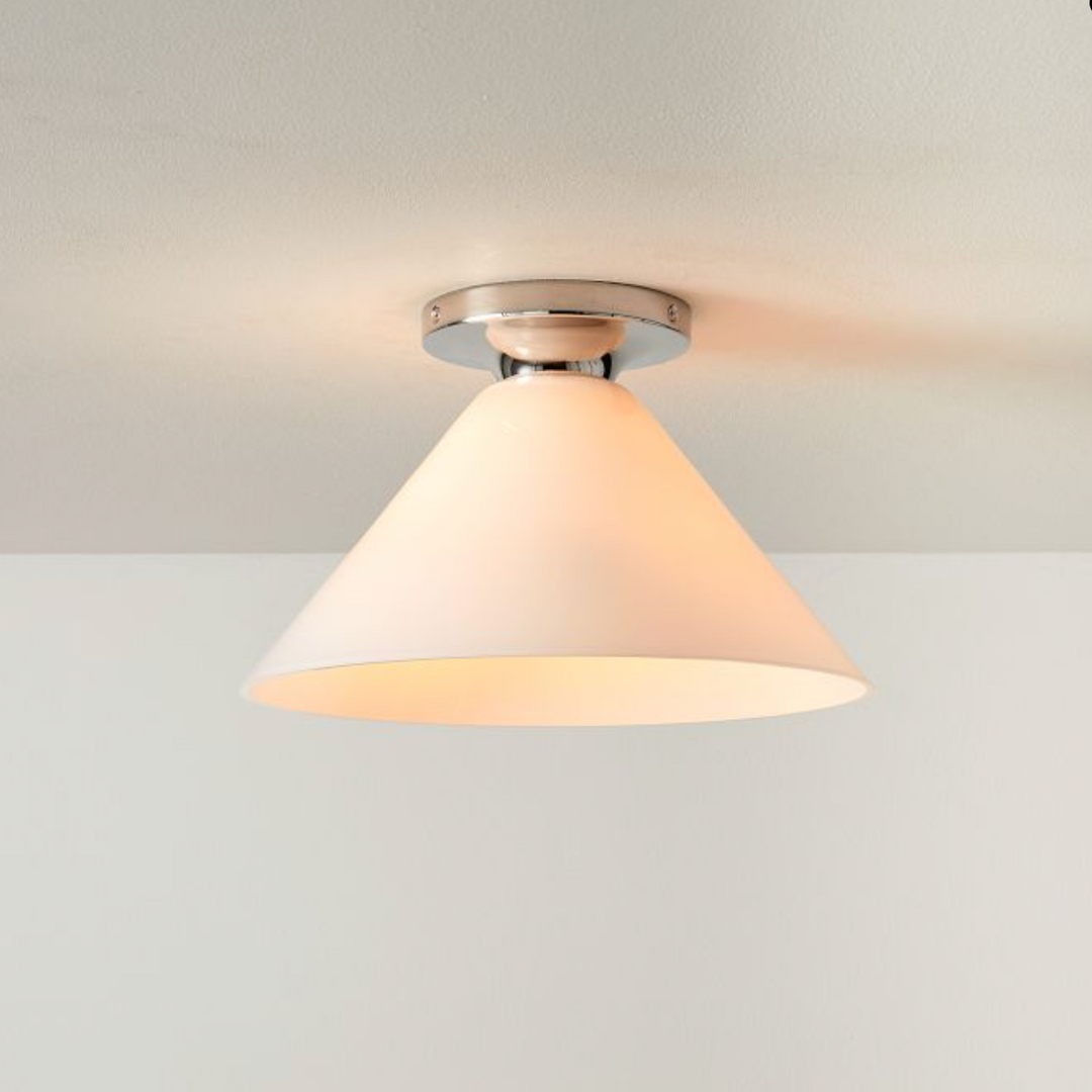 Conica Cone Flush Mount – Glass Ceiling Light for Modern Spaces