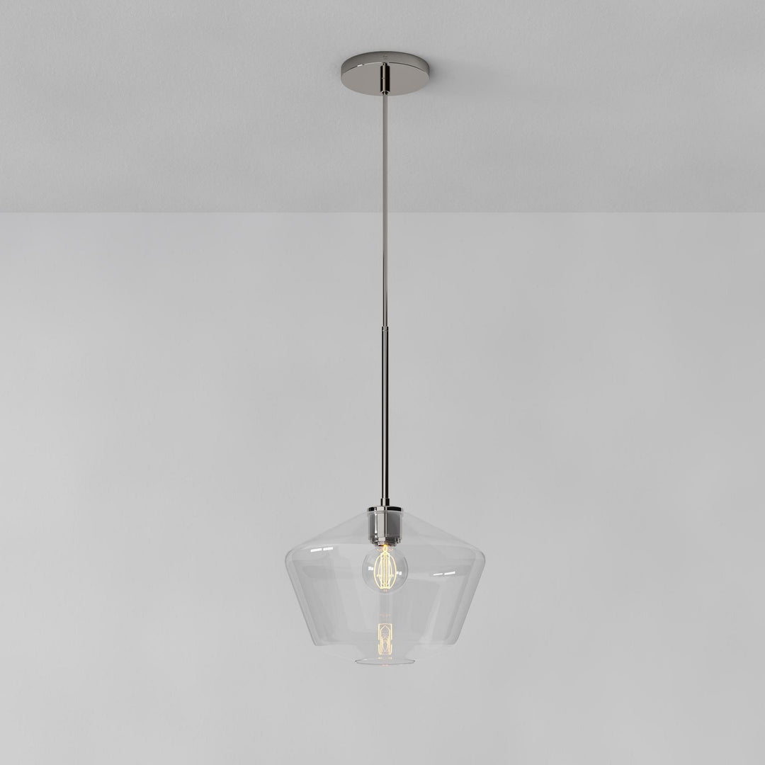 Merin Transparent Glass Sculpture Geometric Chandelier