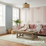 Load image into Gallery viewer, Dumora Drum Woven Flush Mount Ceiling Lamp for Hallway &amp; Entryway
