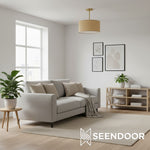 Load image into Gallery viewer, Dumora Drum Woven Flush Mount Ceiling Lamp for Hallway &amp; Entryway
