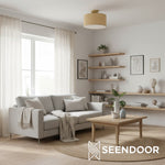 Load image into Gallery viewer, Dumora Drum Woven Flush Mount Ceiling Lamp for Hallway &amp; Entryway
