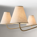 Load image into Gallery viewer, Fibura Metal Modern Linen Shade Linear Chandelier - Clean Lines
