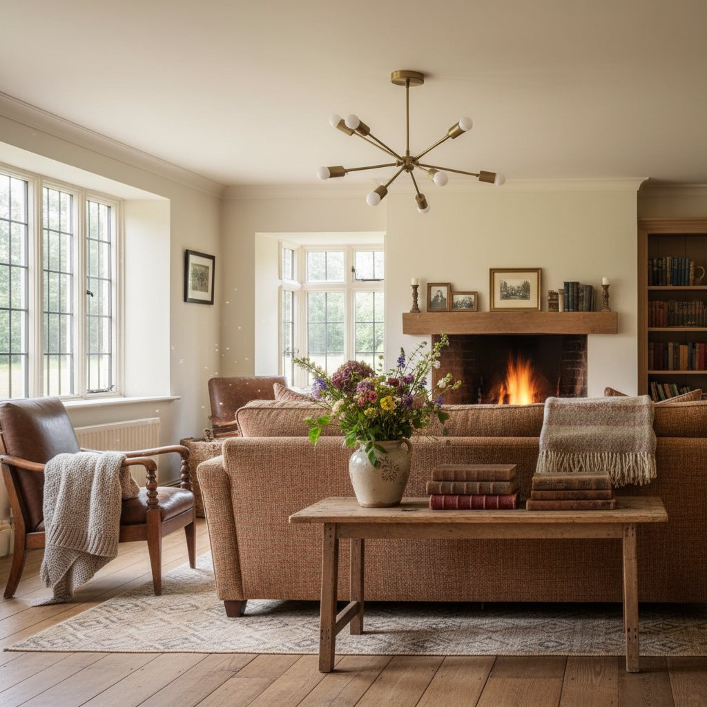 Mobilux Line Mid Century Sputnik Chandelier - Modern Brass Ceiling Light