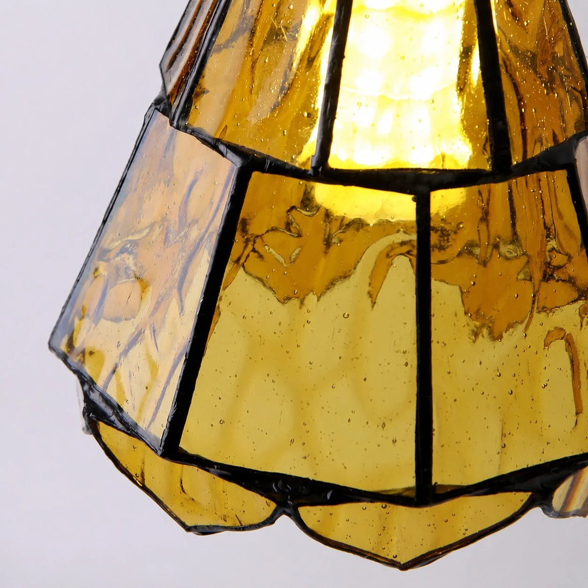 French country ripple glass light fixture