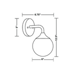 Load image into Gallery viewer, Glorica Glass Wall Sconce - Frosted Globe Light with Brass Fixture
