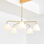 Load image into Gallery viewer, Conica Sculptural 5-Light Cone Chandelier - Modern Glass Lighting for Home
