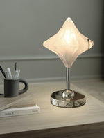 Load image into Gallery viewer, Art Deco Star Table Lamp - Frosted Glass Light for Modern Bedrooms - Astris Lyra
