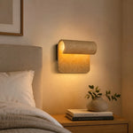 Cargar imagen en el visor de la Galería, Travertine wall sconce beside bed