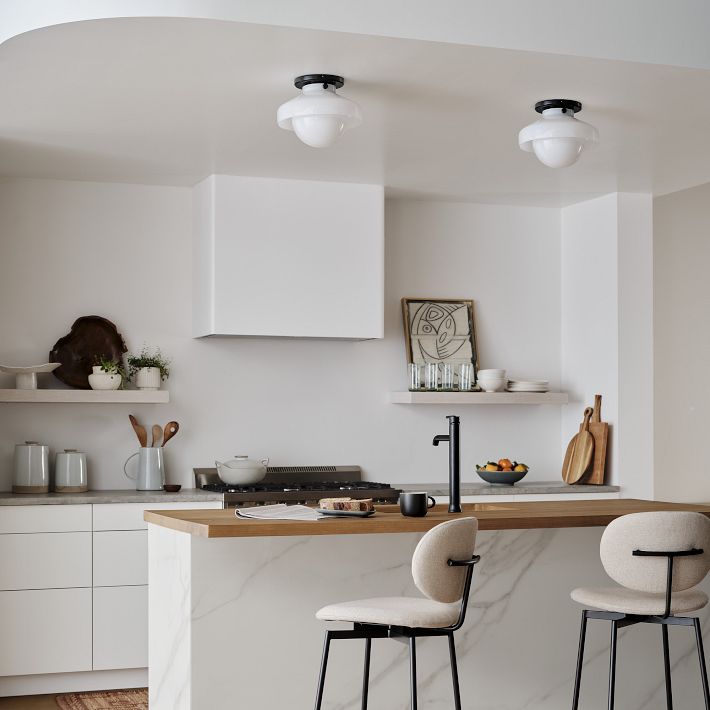 Hanton Modern Flush Mount Ceiling Light - Metal Minimalist Fixture