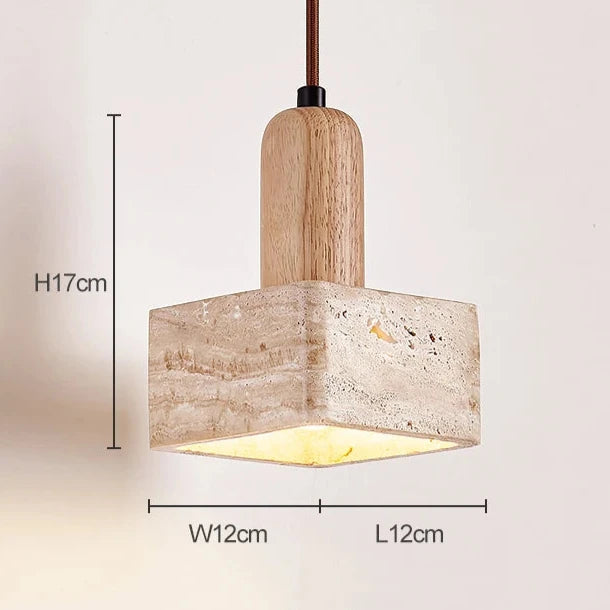 Travertijn Vierkante Hanglamp