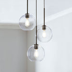Load image into Gallery viewer, Selvion Minimalist Crystal Chandelier - Handcrafted Glass Sculptural Lighting Fixture
