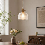 Charger l'image dans la visionneuse de la galerie, Style C rounded glass pendant lighting a warm dining nook
