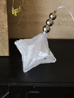 Load image into Gallery viewer, Art Deco Astris Elara Star Pendant Light – Frosted Glass Pendant with Geometric Style
