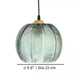 Afbeelding laden in galerijweergave, Aria Moderne Ribbelglas Bol Hanglamp