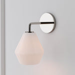 Load image into Gallery viewer, Merin Sculptural Milk Glass Geometric Wall Lamp
