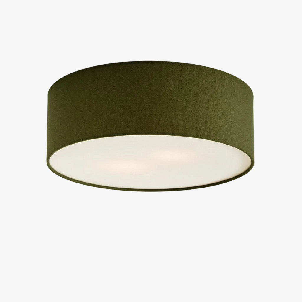 Lampada da soffitto con paralume in tessuto organico Dumora per soggiorno e sala da pranzo