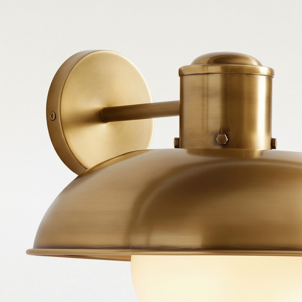 Harlan industriële melkglas wandlamp