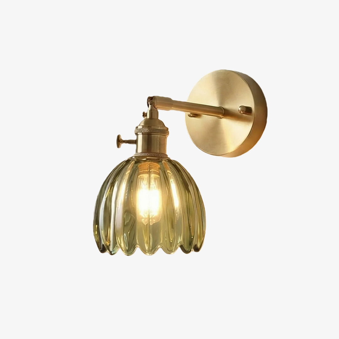 Gannon Vintage Lotus glazen wandlamp