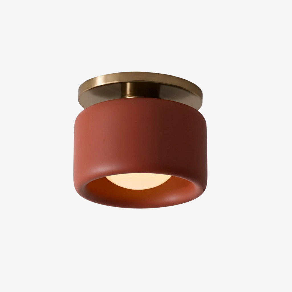 Cerova Modern Porcelain Flush Mount Ceiling Light– Elegant Ivory Shade