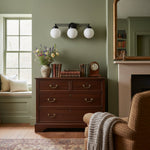 Load image into Gallery viewer, Glorica Glass Contemporary Vanity Light - 3 Light Globe Bathroom Fixture Opal Glass
