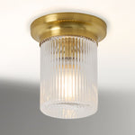 Load image into Gallery viewer, Rivora Fluted Glass Flush Mount – Ribbed Durable Ceiling Light
