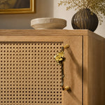 Carica l'immagine nella visualizzazione Galleria, Nature-inspired brass hardware on a cabinet door