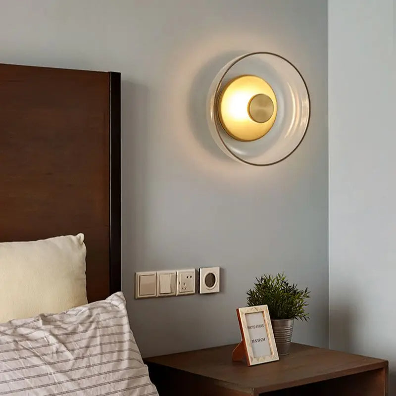 De Schitterende Gloed Premium Minimalistische Messing Wandlamp