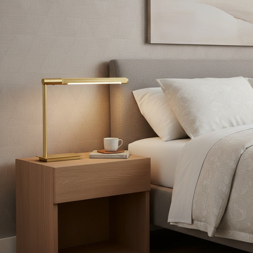 Zorv Schreibtischlampe – Zeitlose Metall-Schreibtischlampe mit Touch-Schalter für Arbeitszimmer oder Wohnzimmer