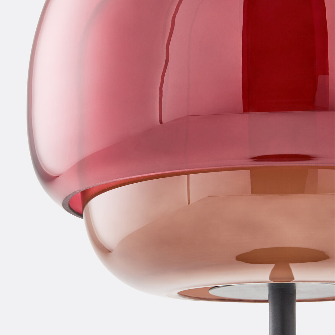 Clinco Colored Glass Table Lamp – Retro Mushroom Shade for Bedroom