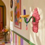 Cargar imagen en el visor de la Galería, single-head colorful wall lamp in a styled hallway