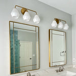 Load image into Gallery viewer, Merin Multi Head Dressing Table Wall Lamp - Metal And Glass Sculptural Lamp
