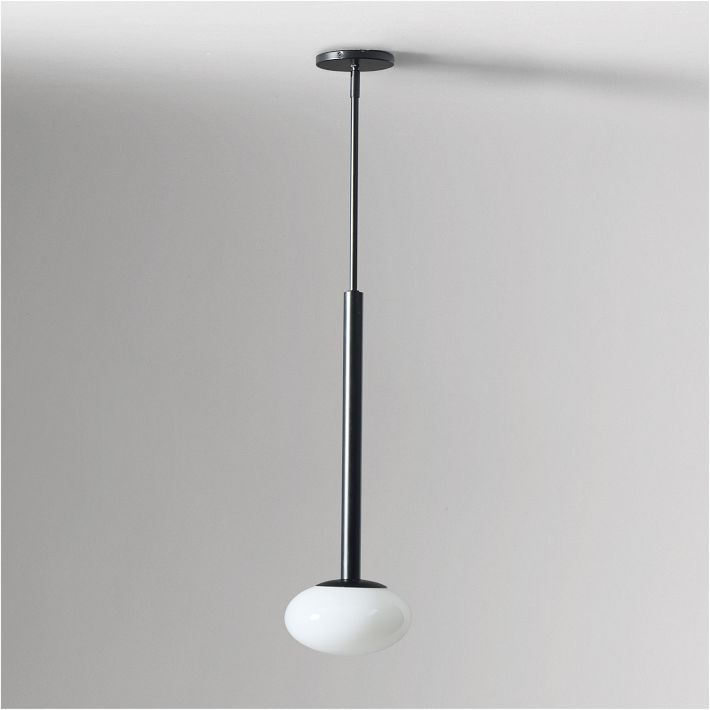 Rolvona Globe Pendant Light - Modern Oval Shade Hanging Lamp