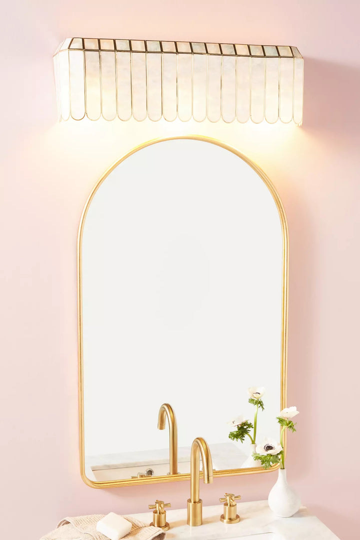 Lumica Capiz Facet Wandlamp - Messing & IJzeren Wandlamp in Gouden Afwerking