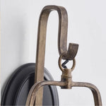 Cargar imagen en el visor de la Galería, Close view of rust finish metal hook and wall plate