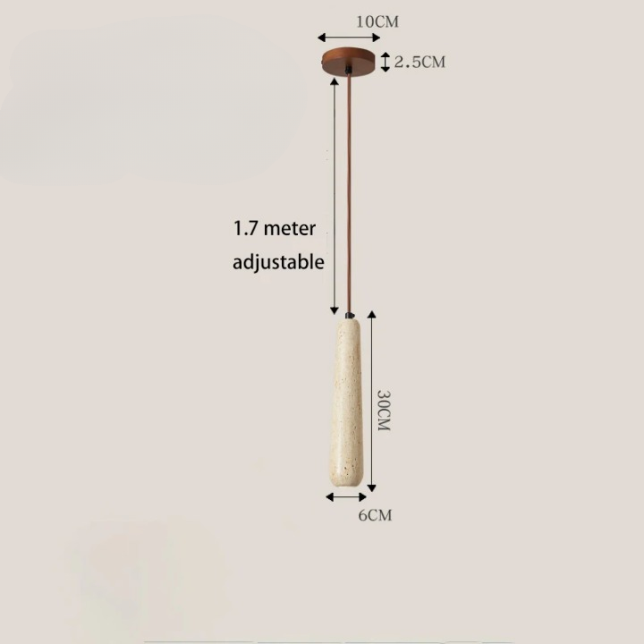 Travertine Tube Pendant Light