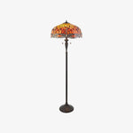 Load image into Gallery viewer, TF Dragonfly Motif Floor Lamp – Vintage Stained-Glass for Living Rooms