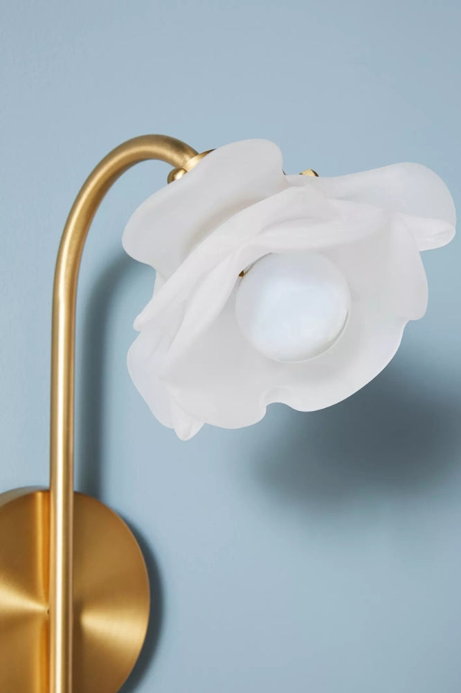 Revalis glazen bloem kaptafel wandlamp – moderne bloemige wandlamp