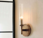 Load image into Gallery viewer, Bravira Ribbed Glass Wall Lamp - Tube Metal Light in Classic Finishes
