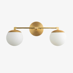 Load image into Gallery viewer, Glorica Glass Vanity Light - Art Deco Brass Wall Globe Fixture Modern
