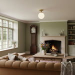 Load image into Gallery viewer, Glorica White Opal Sphere Modern Semi-Flush Light for Bedroom &amp; Entryway
