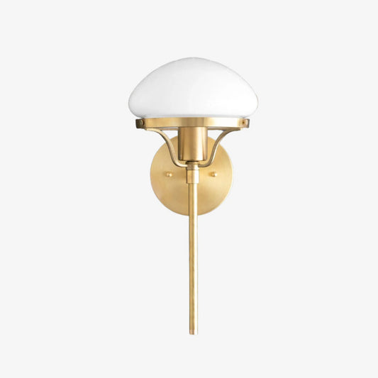 Luz de Pared Moderna Ornato Luxe Art Decó - Aplique con Globo de Cristal Opalino - Latón o Negro
