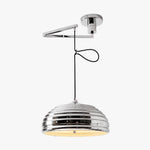Cargar imagen en el visor de la Galería, Industrial Bauhaus Adjustable Arm Pendant Light in Polished Chrome