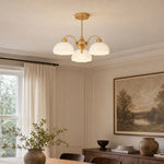Load image into Gallery viewer, Milk Glass Chandelier
