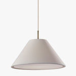 Load image into Gallery viewer, Lorvion Linen Drum Shade Flush Mount &amp; Pendant - Antique Brass Ceiling Light
