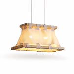 Charger l'image dans la visionneuse de la galerie, Style B 60 cm ivory white wood and fabric pendant lamp