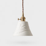 Cargar imagen en el visor de la Galería, Sunset Relief ceramic pendant light in Ceramic White