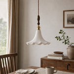 Load image into Gallery viewer, Cazelle French Vintage Flower Pendant Light – Retro Floral Hanging Lamp for Bedroom and Entryway